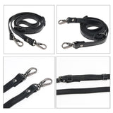 Adjustable PU Leather Crossbody Shoulder Bag Straps Handle Replacement Black