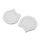 Max 2pcs Leather Sew on Bag Zipper Stopper Bottom Purse Making Supplies White