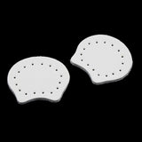 Max 2pcs Leather Sew on Bag Zipper Stopper Bottom Purse Making Supplies White