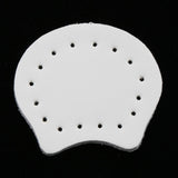 Max 2pcs Leather Sew on Bag Zipper Stopper Bottom Purse Making Supplies White