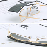 Max Lady Vintage Small Frame UV400 Sunglasses Flip Up Eyewear Designer Pink