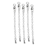 5Pcs Chain Extenders for Necklace Bracelet Jewelry Making Supplies Flat Clasp