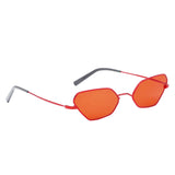 Unisex Metal Frame Fashion Cat Eye Sunglasses UV 400 Eyeglasses Red