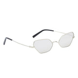 Unisex Metal Frame Fashion Cat Eye Sunglasses UV 400 Eyeglasses Silver