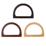 Solid Wooden Handle Replacement for DIY Bag Handbag Purse Handle Frame Brown