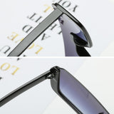 Vintage Square Sunglasses Rectangle Outdoor Shades UV Protection Women Men Gradient Blue