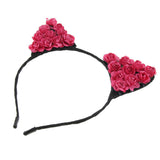 Max Paper Flower Cat Ears Party Women Girls Kids Headband Fancy Dress Rose