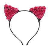 Max Paper Flower Cat Ears Party Women Girls Kids Headband Fancy Dress Rose