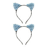 Max Paper Flower Cat Ears Party Women Girls Kids Headband Fancy Dress Blue