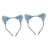 Max Paper Flower Cat Ears Party Women Girls Kids Headband Fancy Dress Blue