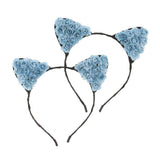 Max Paper Flower Cat Ears Party Women Girls Kids Headband Fancy Dress Blue