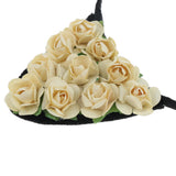 Max Paper Flower Cat Ears Party Women Girls Kids Headband Fancy Dress Beige