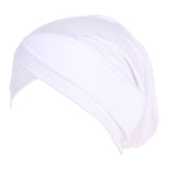 Max Silk Beanie Hat Scarf Chemo Cap Turban Headwear Sleep Hair Wrap Night Bonnet White