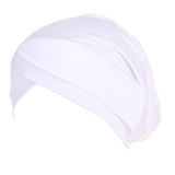 Max Silk Beanie Hat Scarf Chemo Cap Turban Headwear Sleep Hair Wrap Night Bonnet White