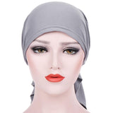 Max Pretied Silky Beanie Hat Scarf Chemo Cap Turban Head Wrap Night Bonnet Gray