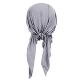 Max Pretied Silky Beanie Hat Scarf Chemo Cap Turban Head Wrap Night Bonnet Gray