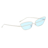 Vintage Cat Eye Sunglasses Women Small Triangle Sun Glasses UV400 Blue Lens