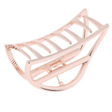 Vintage Metal Hair Jaw Clips Clamp Ponytail Holder Claw Accessories Arch Rose Gold