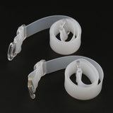 Maxbell Women Clear Silicone Bra Straps Adjustable Shoulder Straps Replacement White