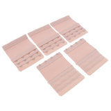 5Pack Womens Bra Extender 4 Hook 3 Rows Bra Extension Underwear Straps Nude