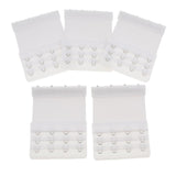 Maxbell 5Pack Womens Bra Extender 4 Hook 3 Rows Bra Extension Underwear Straps White