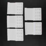 Maxbell 5Pack Womens Bra Extender 4 Hook 3 Rows Bra Extension Underwear Straps White