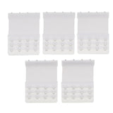 Maxbell 5Pack Womens Bra Extender 4 Hook 3 Rows Bra Extension Underwear Straps White