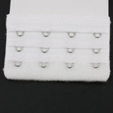 Maxbell 5Pack Womens Bra Extender 4 Hook 3 Rows Bra Extension Underwear Straps White