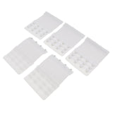 Maxbell 5Pack Womens Bra Extender 4 Hook 3 Rows Bra Extension Underwear Straps White