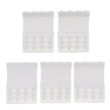 Maxbell 5Pack Womens Bra Extender 4 Hook 3 Rows Bra Extension Underwear Straps White