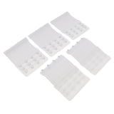 Maxbell 5Pack Womens Bra Extender 4 Hook 3 Rows Bra Extension Underwear Straps White
