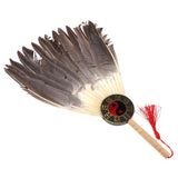 Chinese Sanguo Kongming Feathers Fan Wisdom Holy Zhugeliang Hand Held Fan