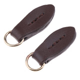 2Pcs Leather Zipper Puller Replacement Slider for Wallet Purse Bag Coffee