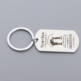 Max Stainless Steel Dog Tag Pendant Key Ring Keychain Necklace Gift DIY To My Son Dad