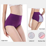 Max Womens Postpartum Menstrual Period Protective Cotton Panties Underwear L Purple