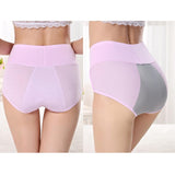 Womens Postpartum Menstrual Period Protective Cotton Panties Underwear L Pink