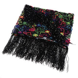 Max Womens Sequins Belly Dance Hip Scarf Wrap Skirt with Tassels Colorful
