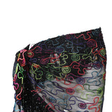 Max Womens Sequins Belly Dance Hip Scarf Wrap Skirt with Tassels Colorful