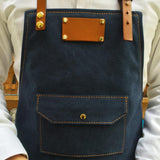 Max Women Denim Apron with Pockets Man Fully Adjustable Unique Design Denim Blue