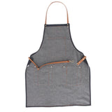 Max Women Denim Apron with Pockets Man Fully Adjustable Unique Design Denim Blue