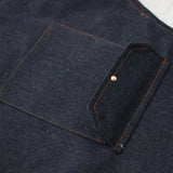 Max Women Denim Apron with Pockets Man Fully Adjustable Unique Design Denim Blue
