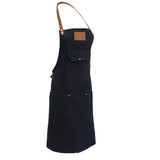 Max Women Denim Apron with Pockets Man Fully Adjustable Unique Design Denim Blue