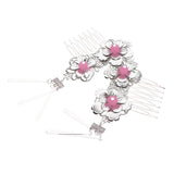 Maxbell 2pcs Retro Ancient Chinese Hair Accessories Hair Comb Clips Hair Pin Pink