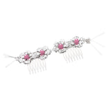 Maxbell 2pcs Retro Ancient Chinese Hair Accessories Hair Comb Clips Hair Pin Pink