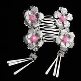 Maxbell 2pcs Retro Ancient Chinese Hair Accessories Hair Comb Clips Hair Pin Pink