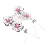 Maxbell 2pcs Retro Ancient Chinese Hair Accessories Hair Comb Clips Hair Pin Pink