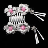 Maxbell 2pcs Retro Ancient Chinese Hair Accessories Hair Comb Clips Hair Pin Pink