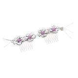 2pcs Retro Ancient Chinese Hair Accessories Hair Comb Clips Hair Pin Purple