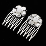 Flower Wedding Bridal Chinese Hair Comb Bead Headpiece Hair Clip Pin Jewelry White