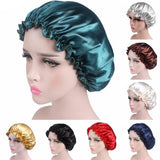 Silk Satin Night Sleep Cap Hair Care Beauty Bonnet Hat Head Cover Gold